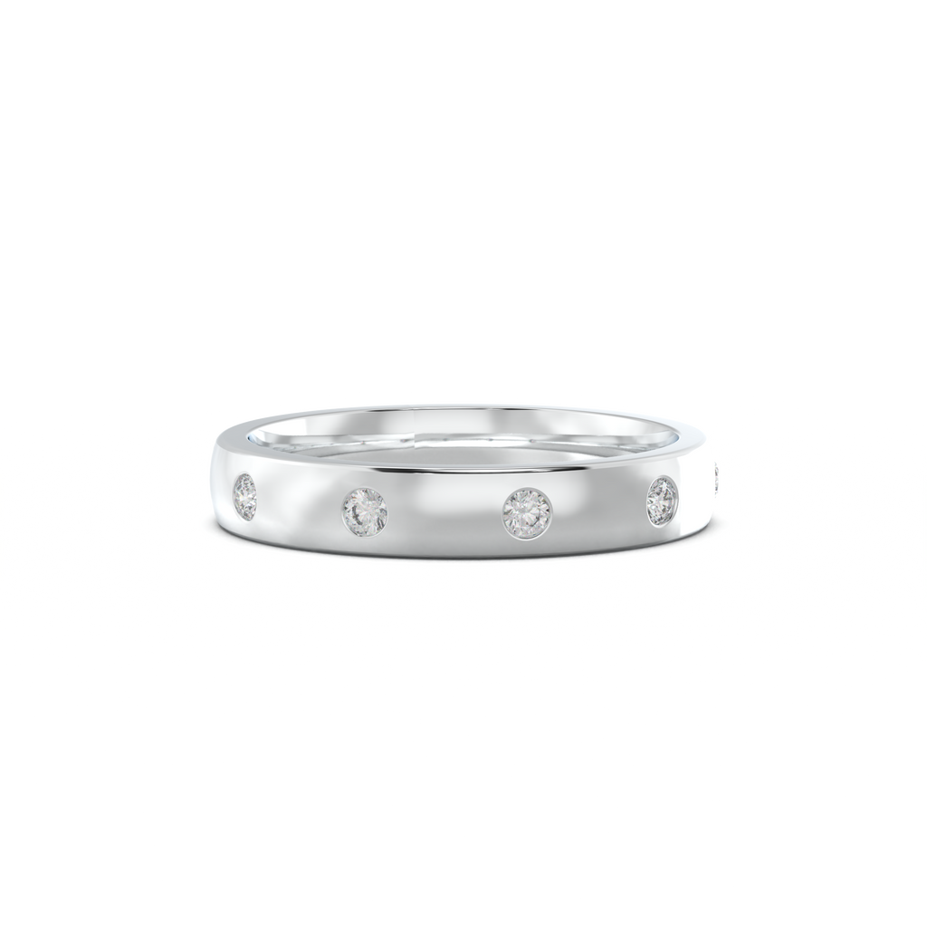 Five-Diamond Flush-Set Men's Band