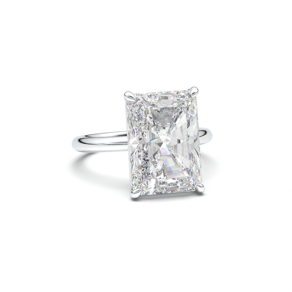 Radiant Solitaire Horseshoe Setting Engagement Ring