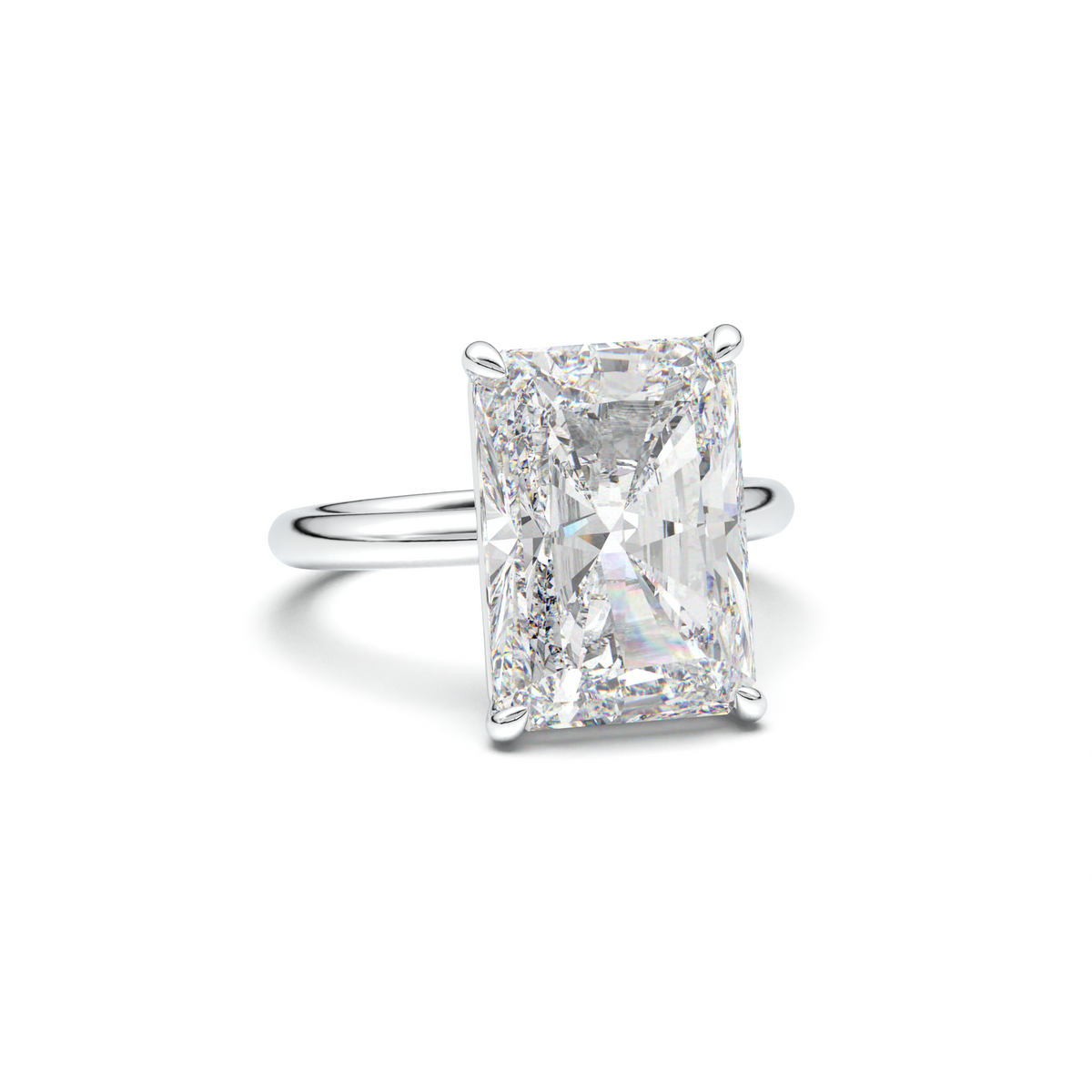 Radiant Solitaire Horseshoe Setting Engagement Ring