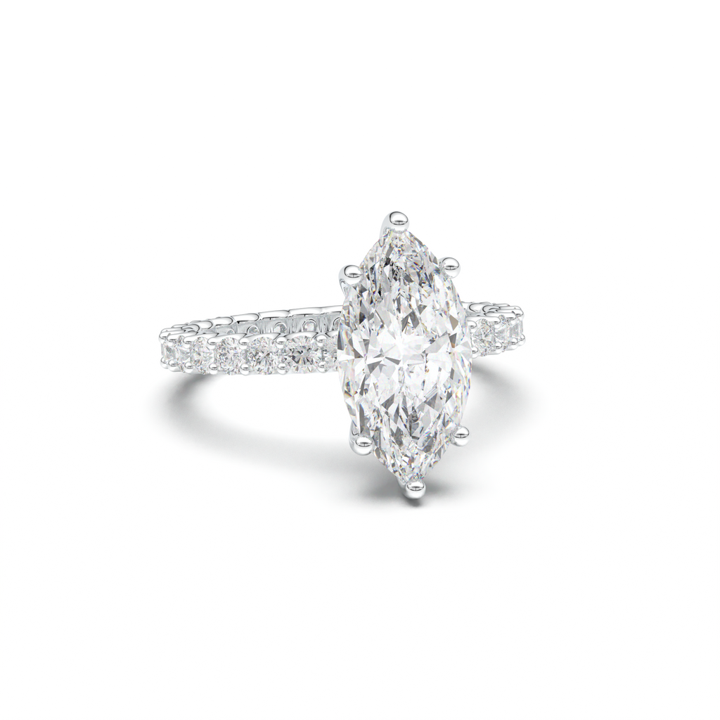 Marquise Pavé Engagement Ring