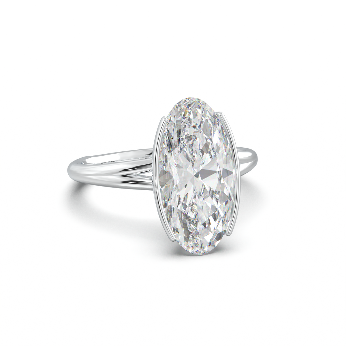Moval Halo Pavé Engagement Ring
