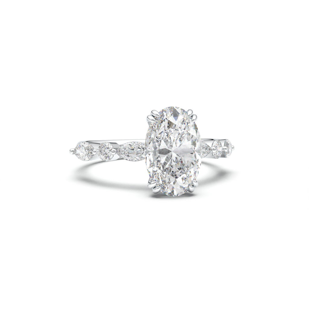 Oval Mixed-Shape Engagement Ring