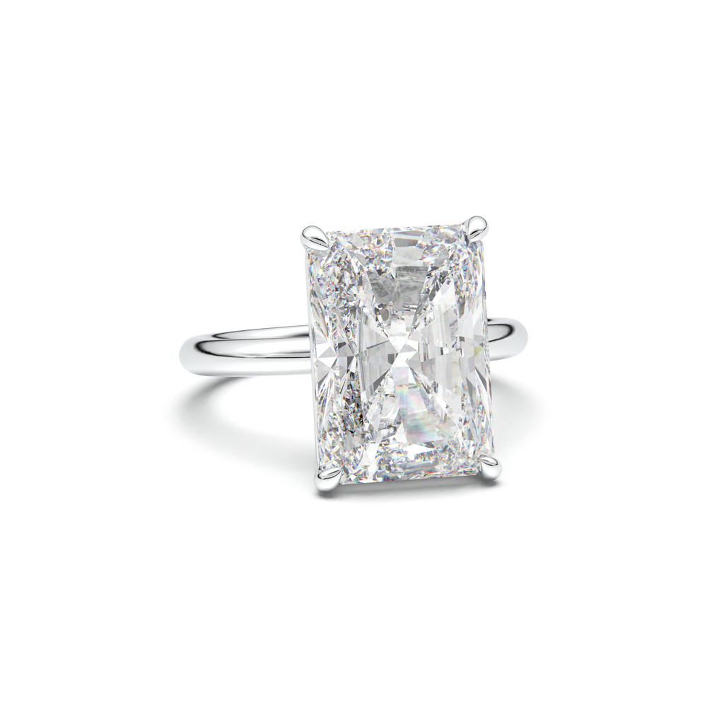 Radiant Solitaire Horseshoe Setting Engagement Ring