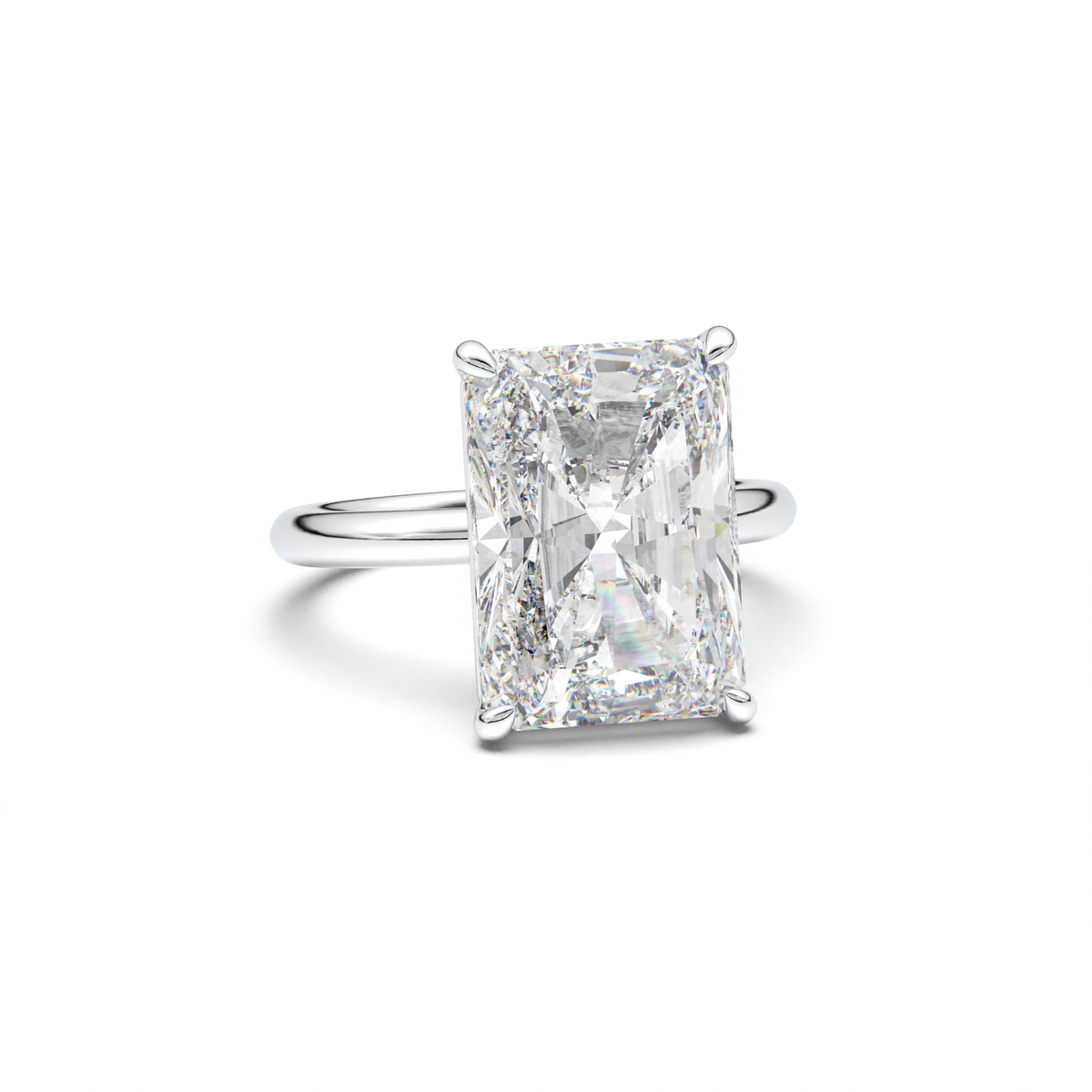 Radiant Solitaire Horseshoe Setting Engagement Ring