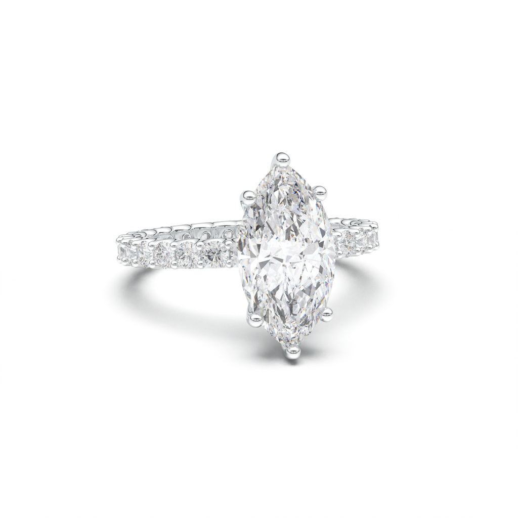 Marquise Pavé Engagement Ring