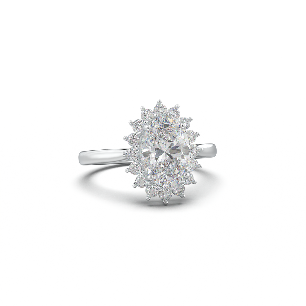 Oval Halo Engagement Ring