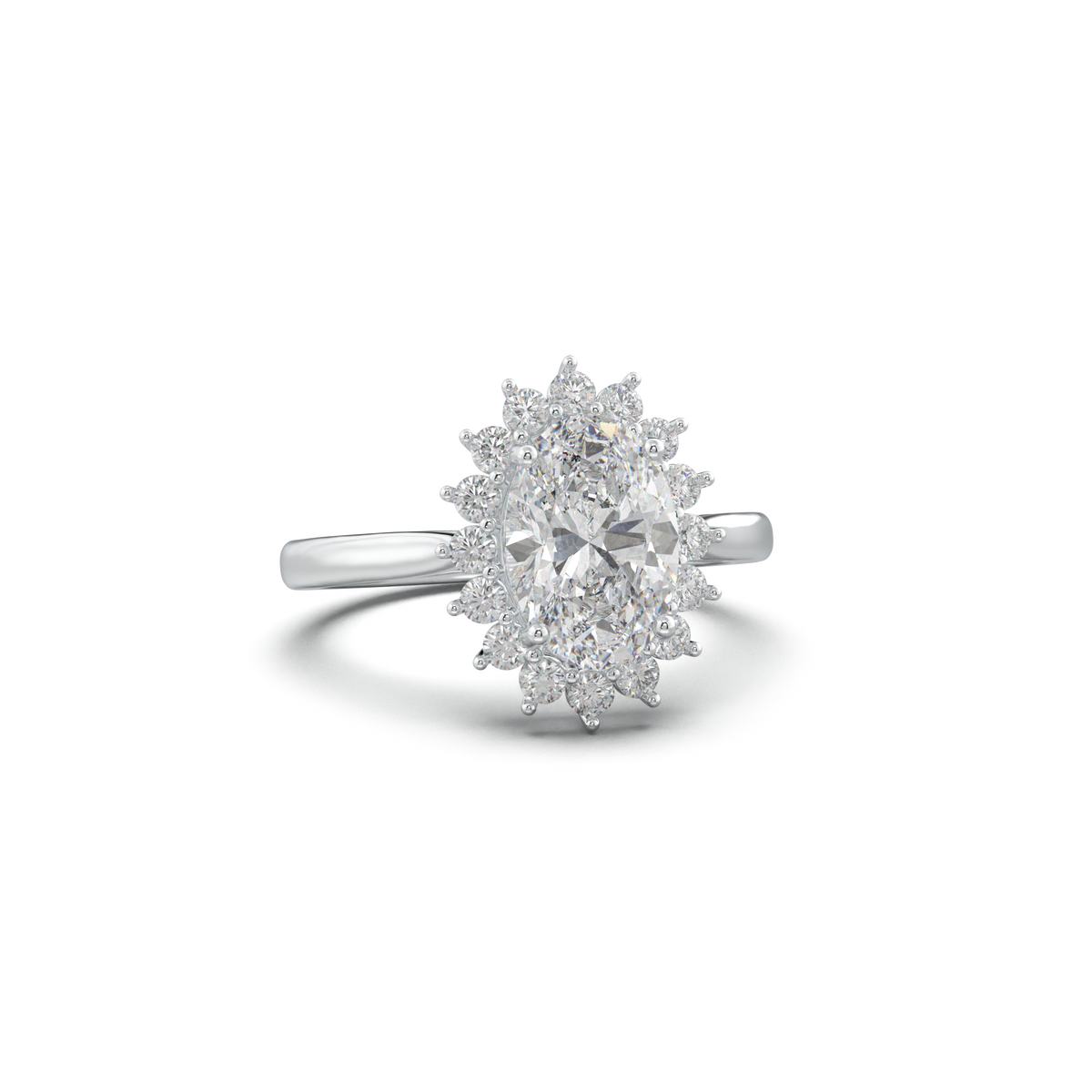 Oval Halo Engagement Ring
