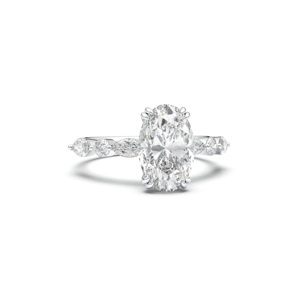 Oval Mixed-Shape Engagement Ring