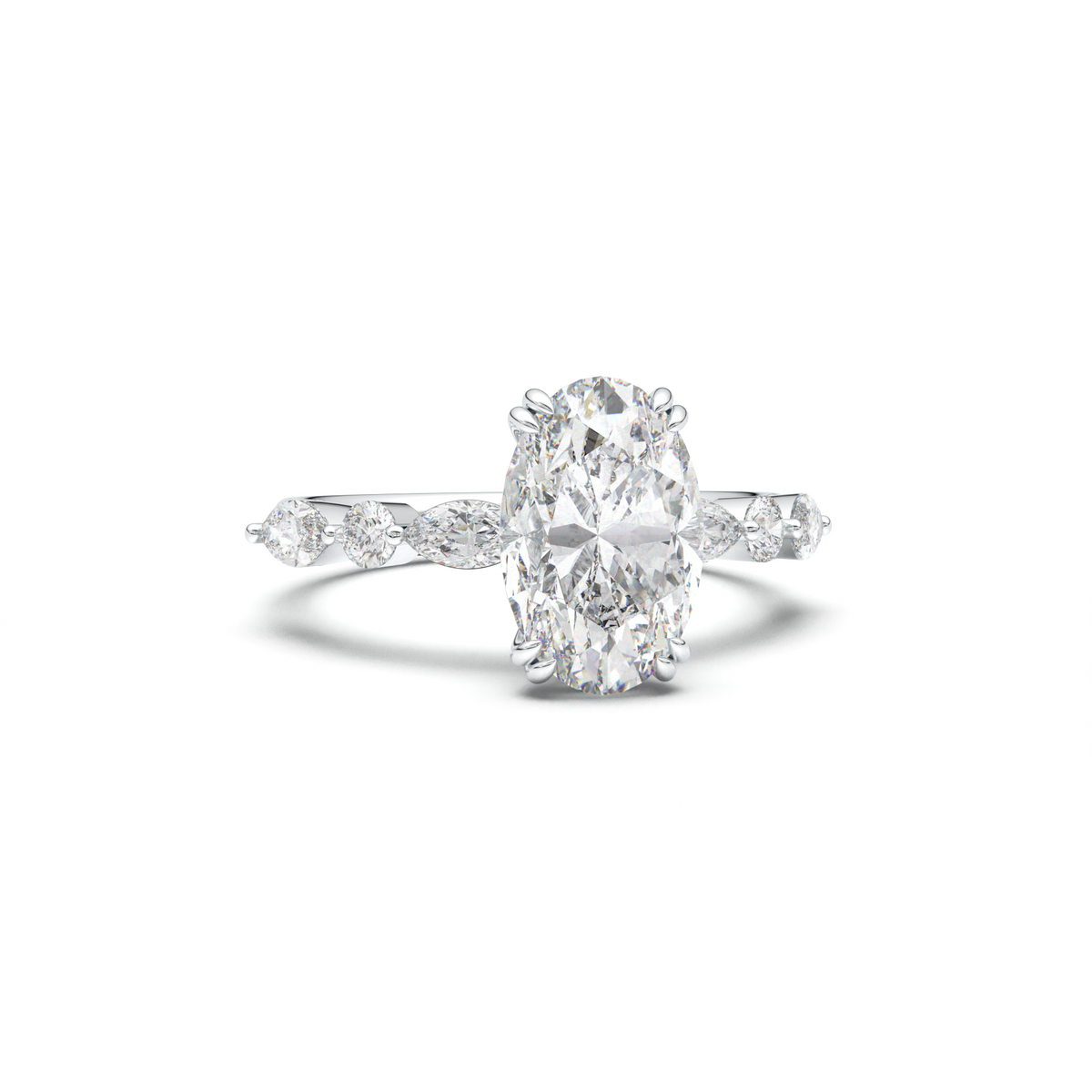 Oval Mixed-Shape Engagement Ring