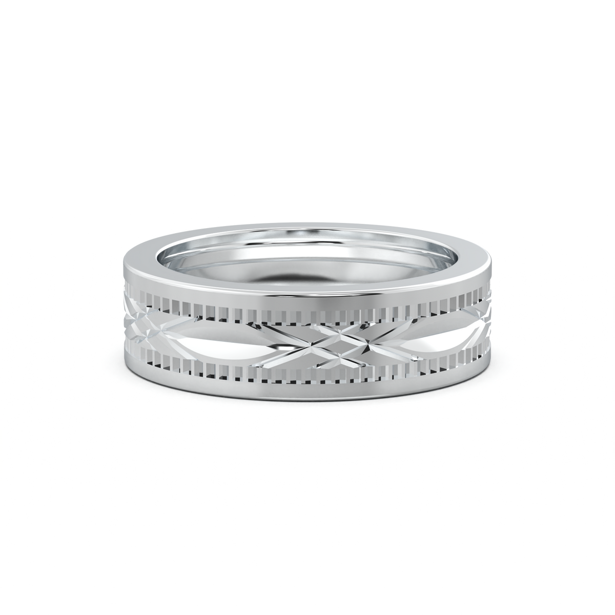 Engraved Geometric Men's Band