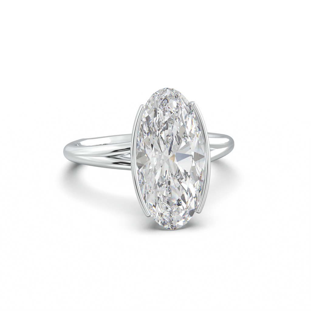 Moval Halo Pavé Engagement Ring