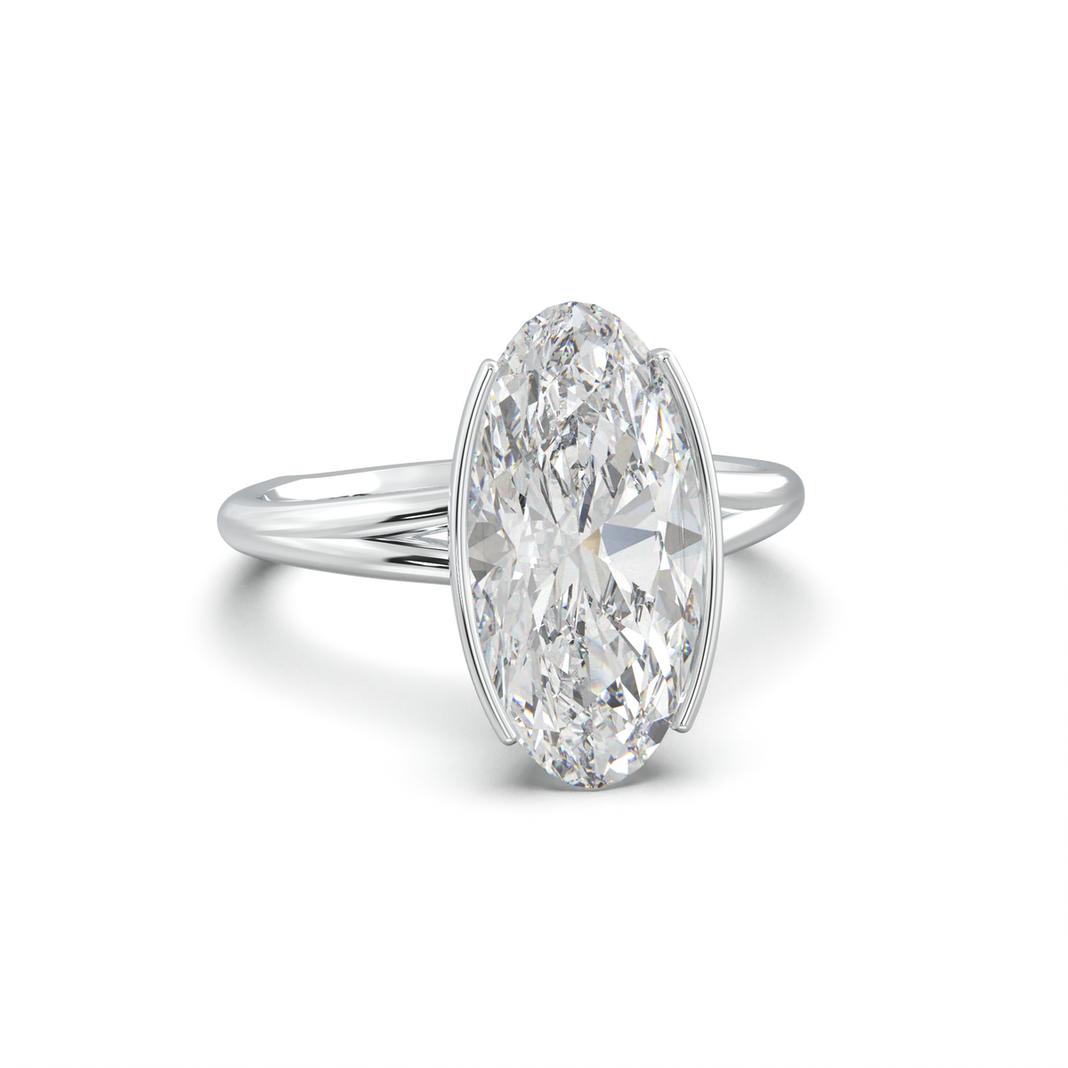 Moval Halo Pavé Engagement Ring