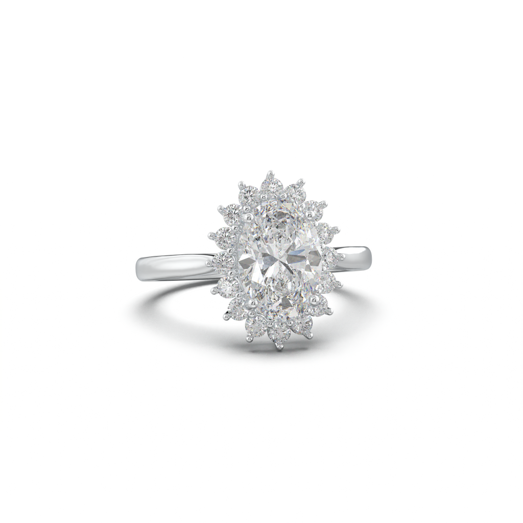Oval Halo Engagement Ring
