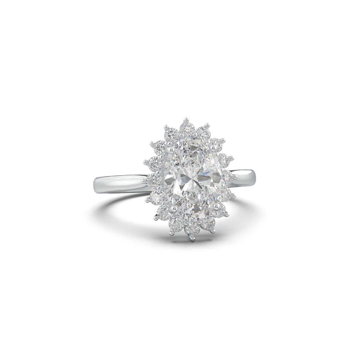 Oval Halo Engagement Ring
