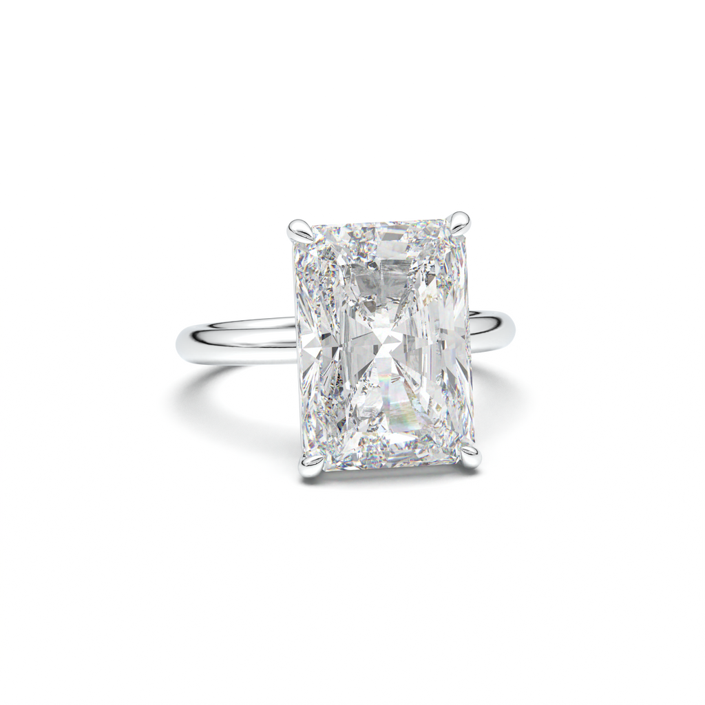 Radiant Solitaire Horseshoe Setting Engagement Ring