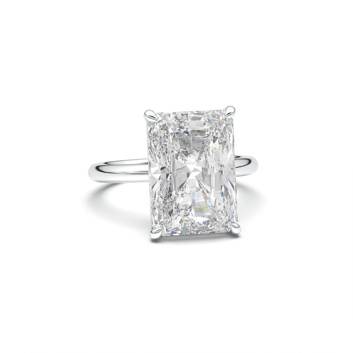 Radiant Solitaire Horseshoe Setting Engagement Ring