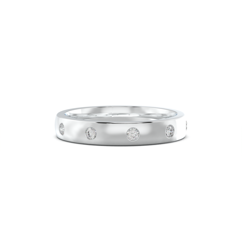 Five-Diamond Flush-Set Men's Band