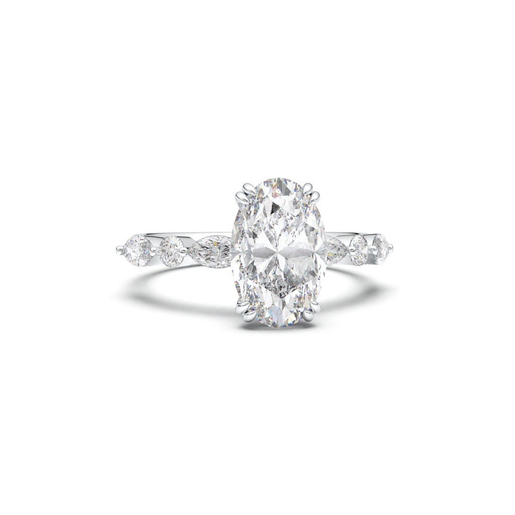 Oval Mixed-Shape Engagement Ring