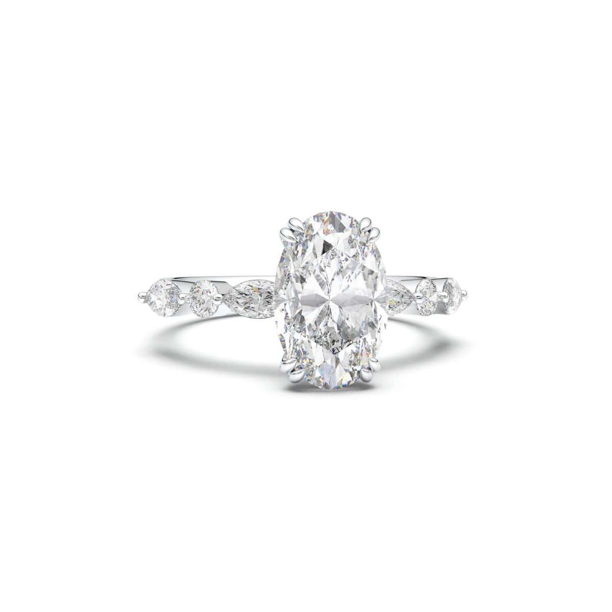 Oval Mixed-Shape Engagement Ring