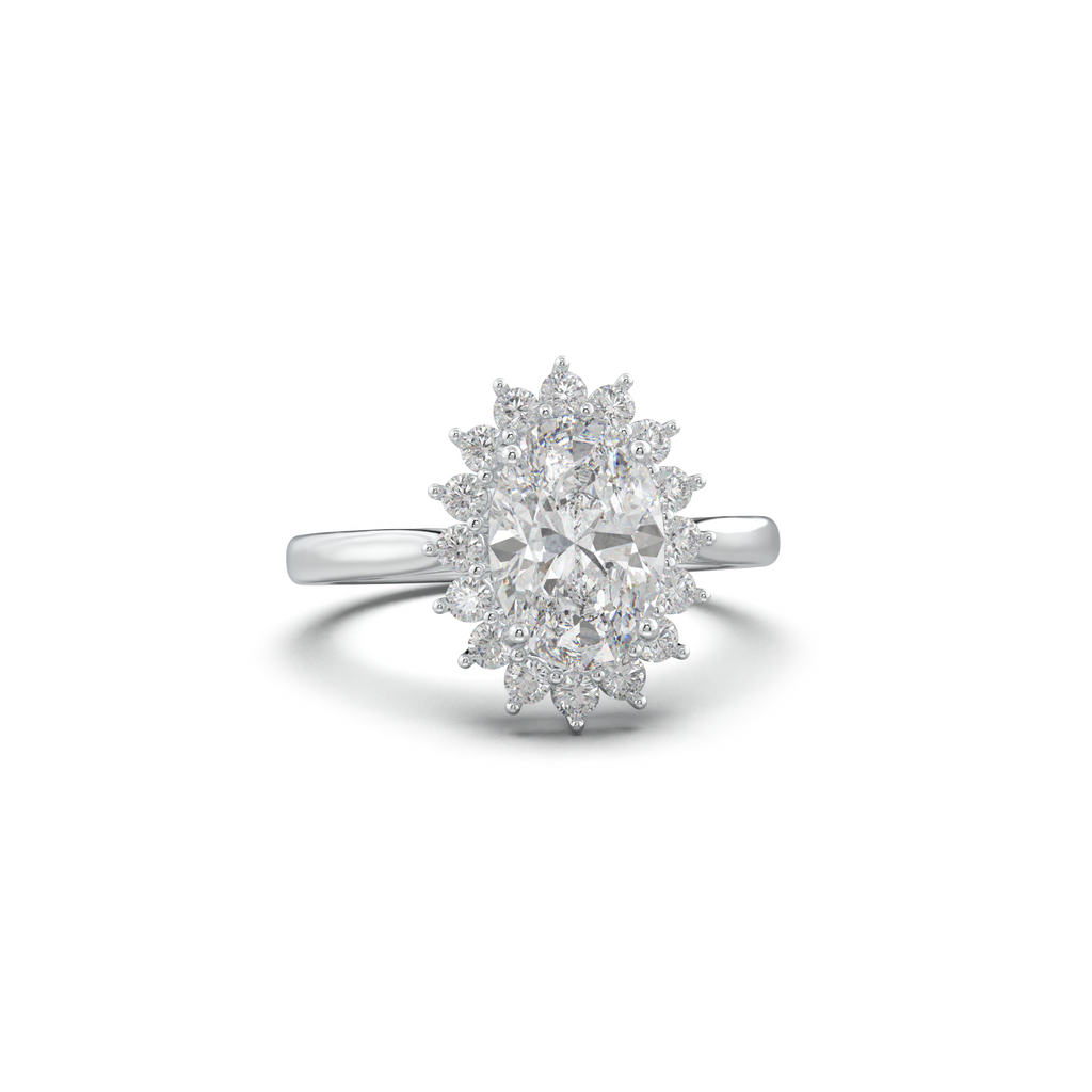 Oval Halo Engagement Ring