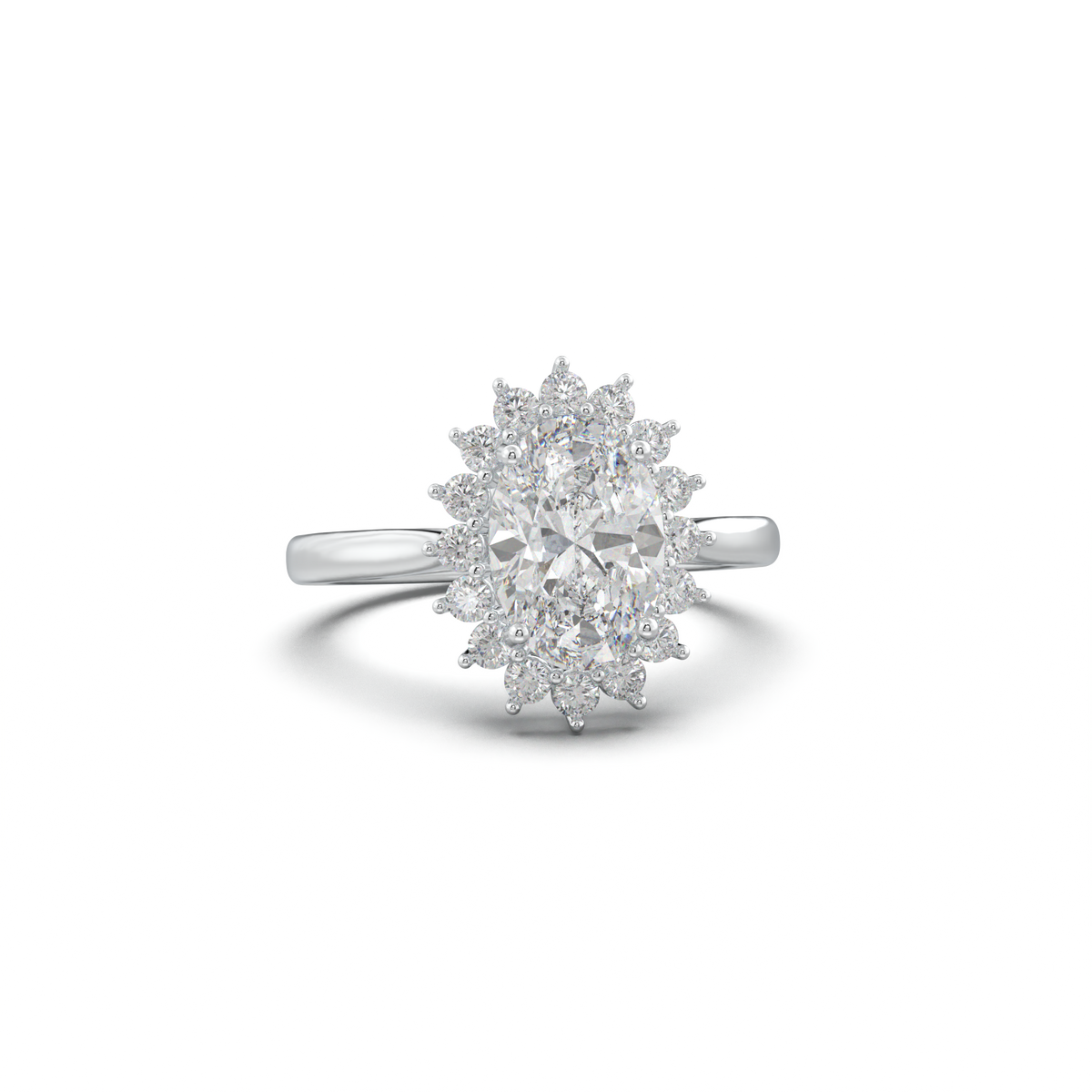 Oval Halo Engagement Ring