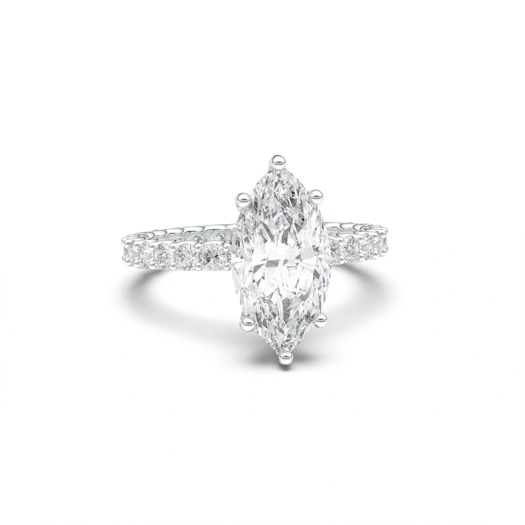Marquise Pavé Engagement Ring