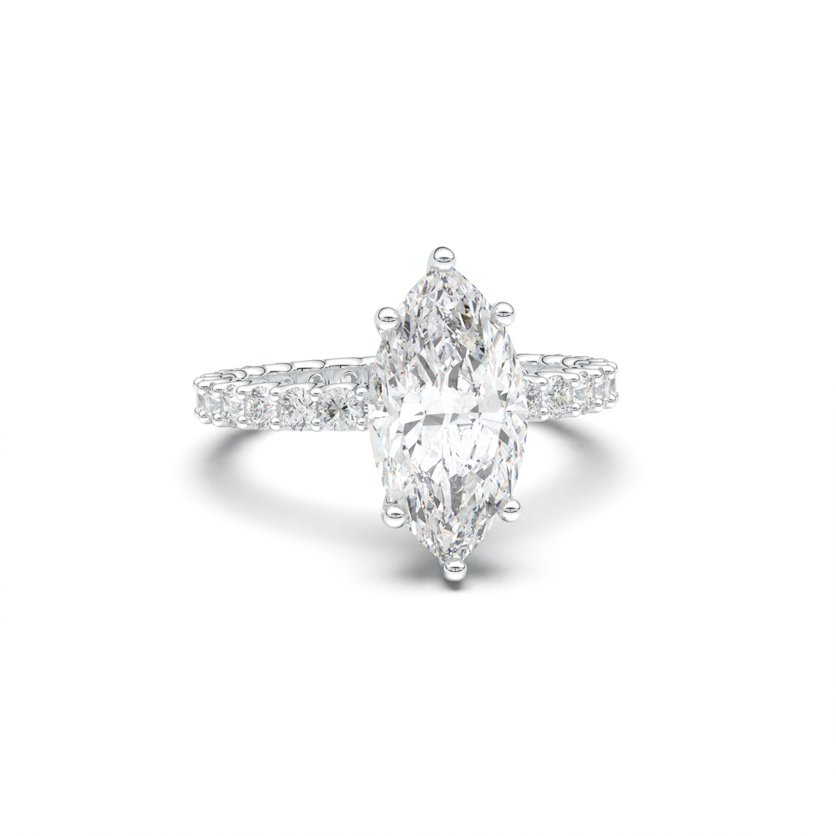 Marquise Pavé Engagement Ring