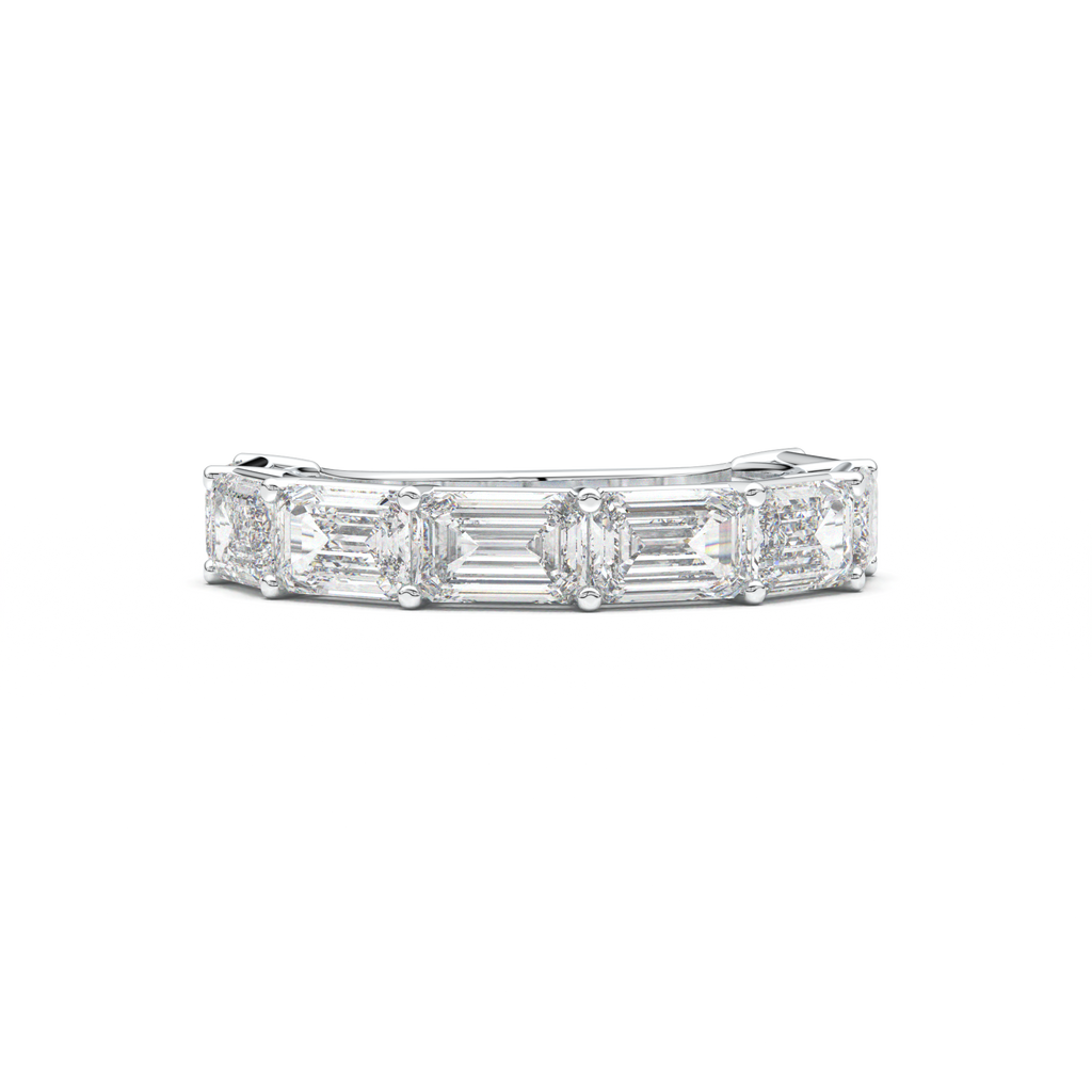 Emerald-Cut Six-Stone Wedding Band