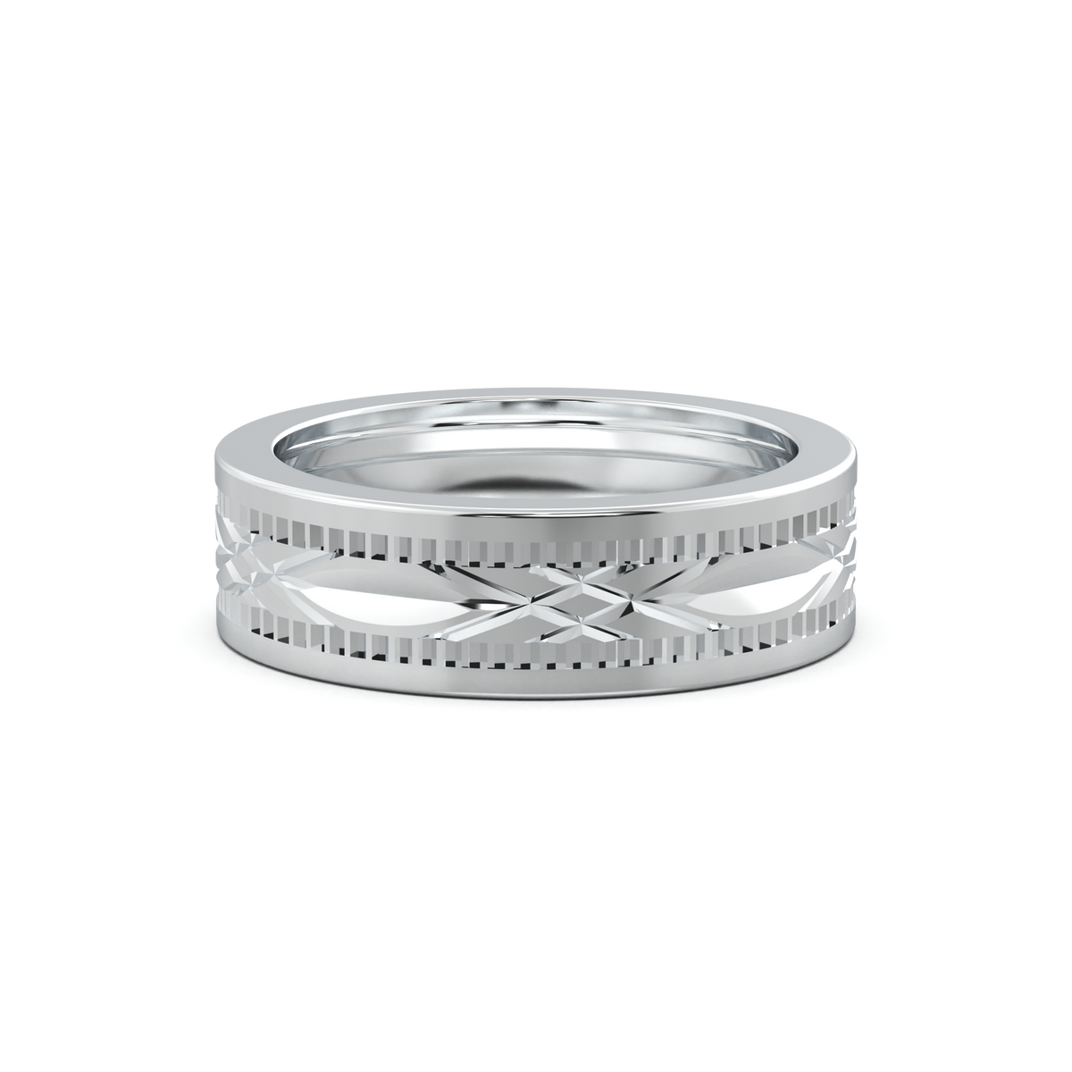 Engraved Geometric Men's Band