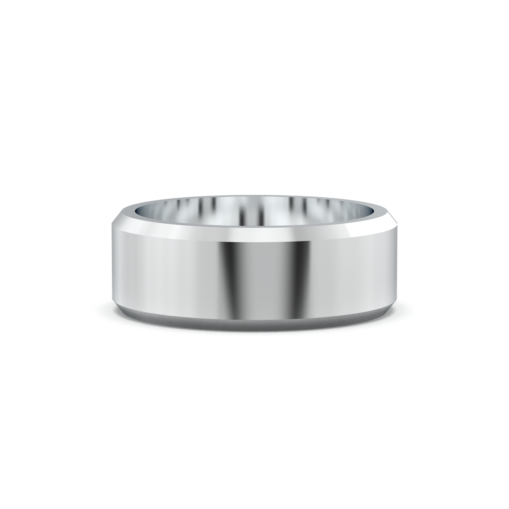 Wide Beveled Men's Band