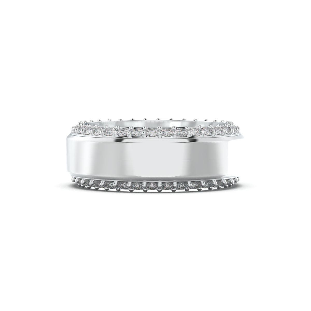 Double Pavé Edge Men's Band