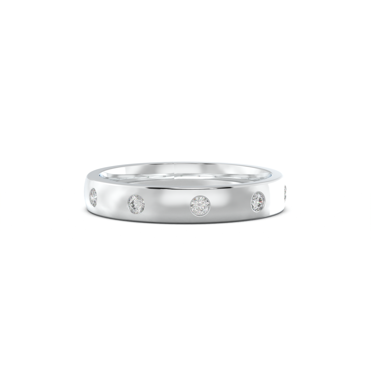 Five-Diamond Flush-Set Men's Band