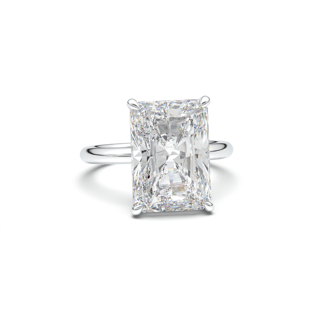 Radiant Solitaire Horseshoe Setting Engagement Ring