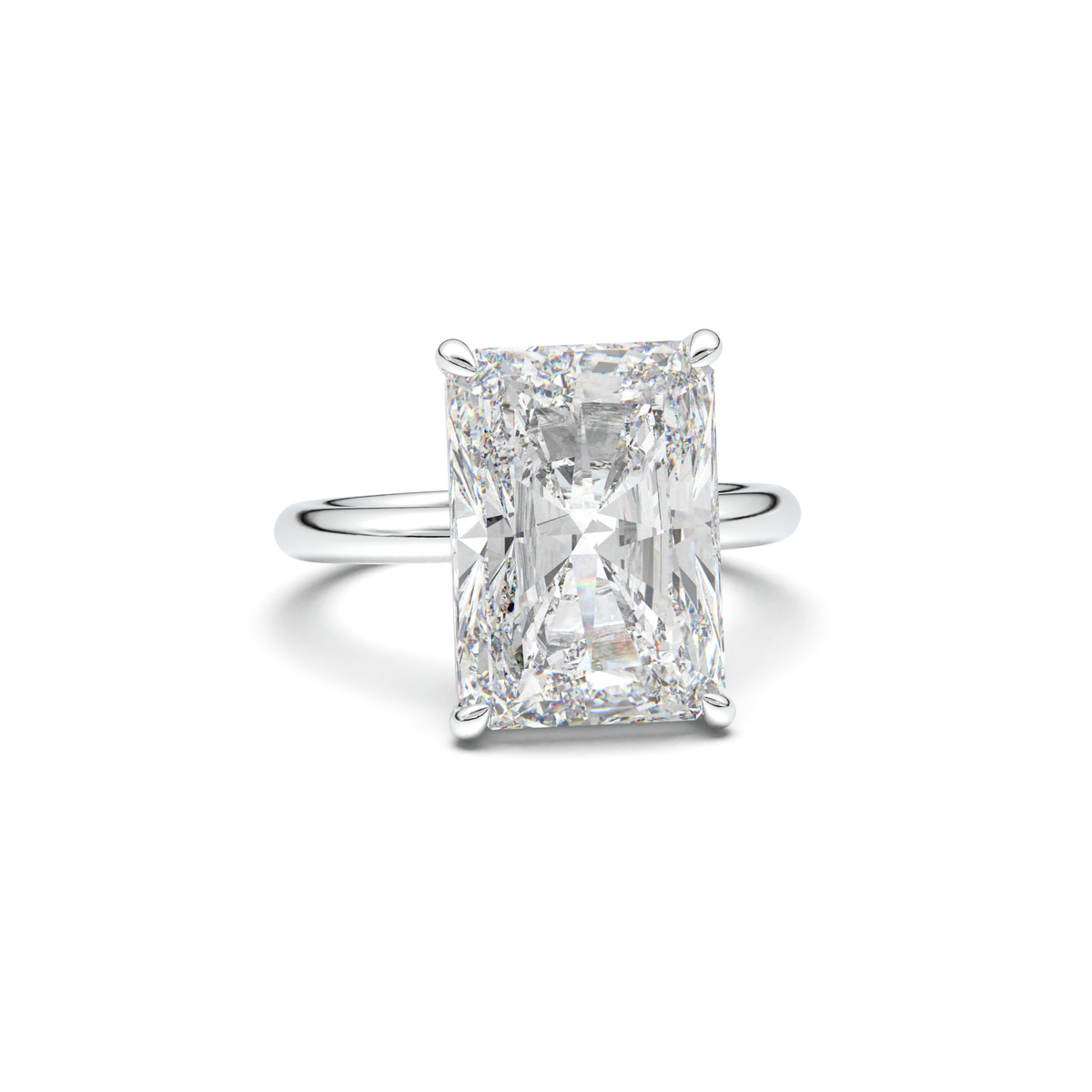 Radiant Solitaire Horseshoe Setting Engagement Ring