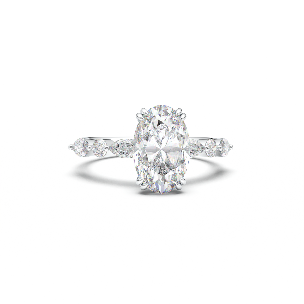 Oval Mixed-Shape Engagement Ring