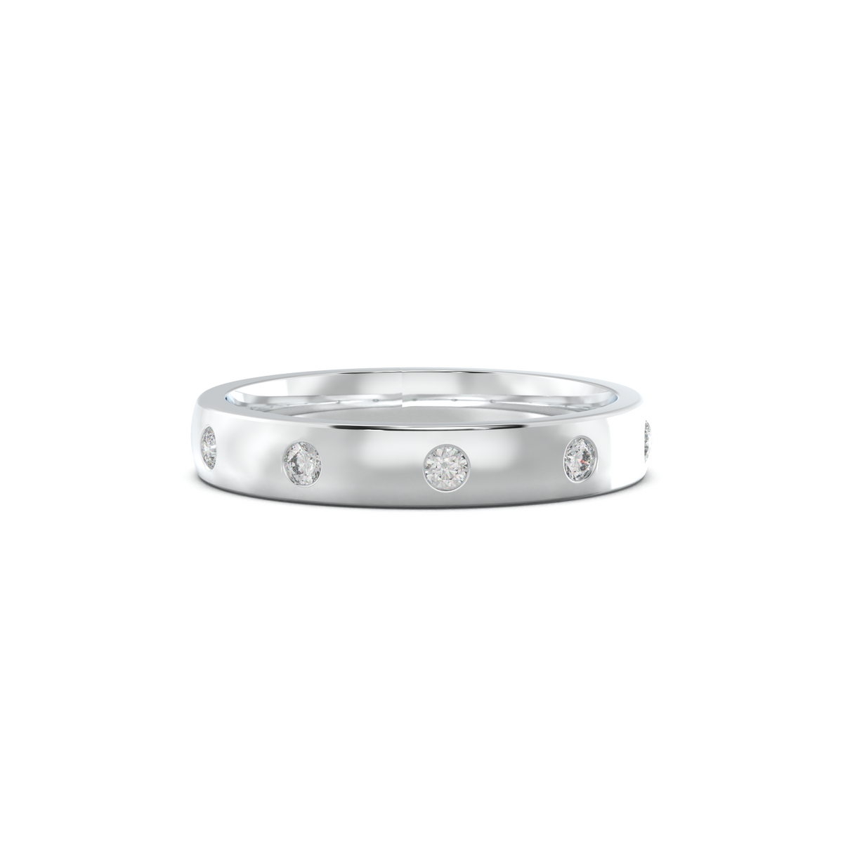 Five-Diamond Flush-Set Men's Band