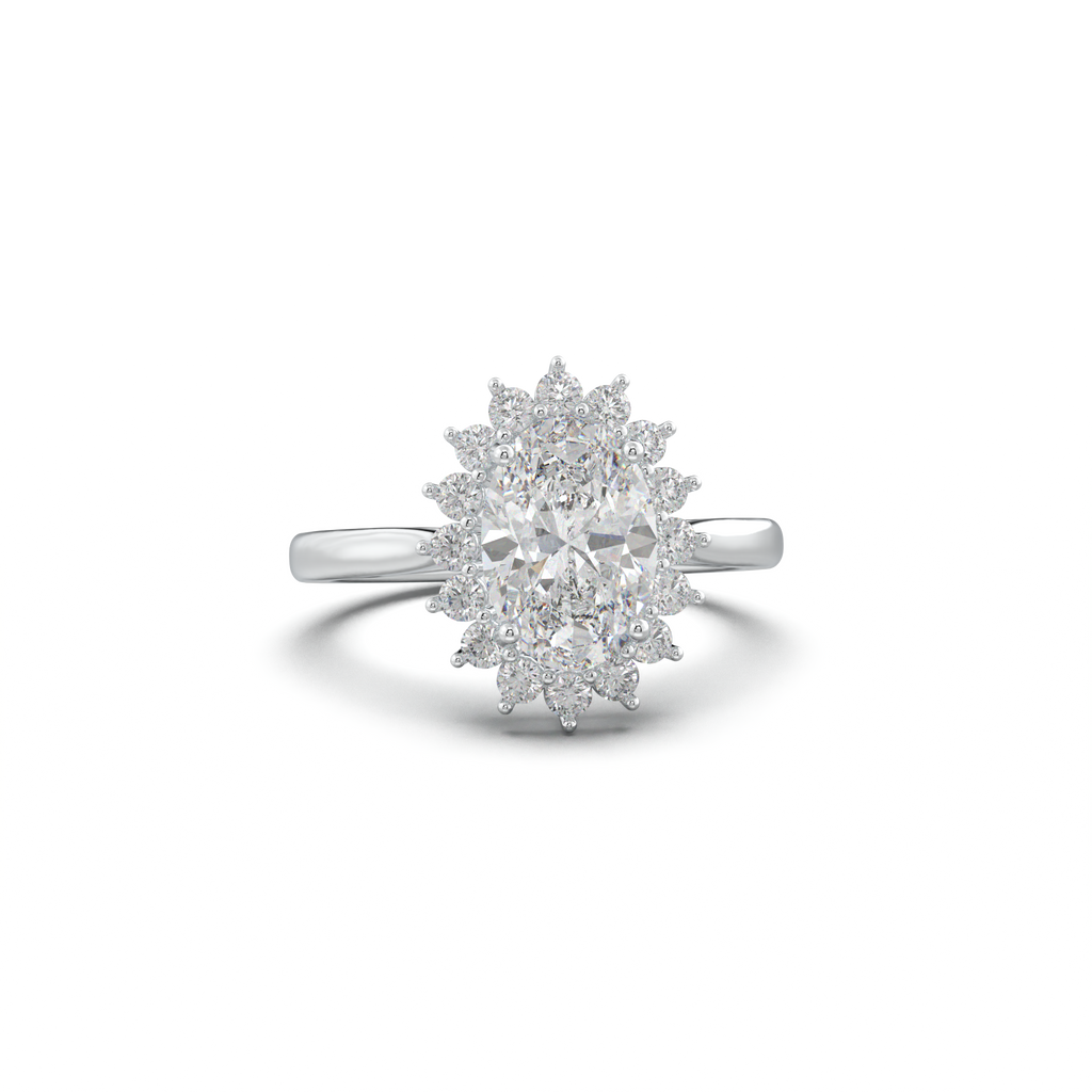 Oval Halo Engagement Ring