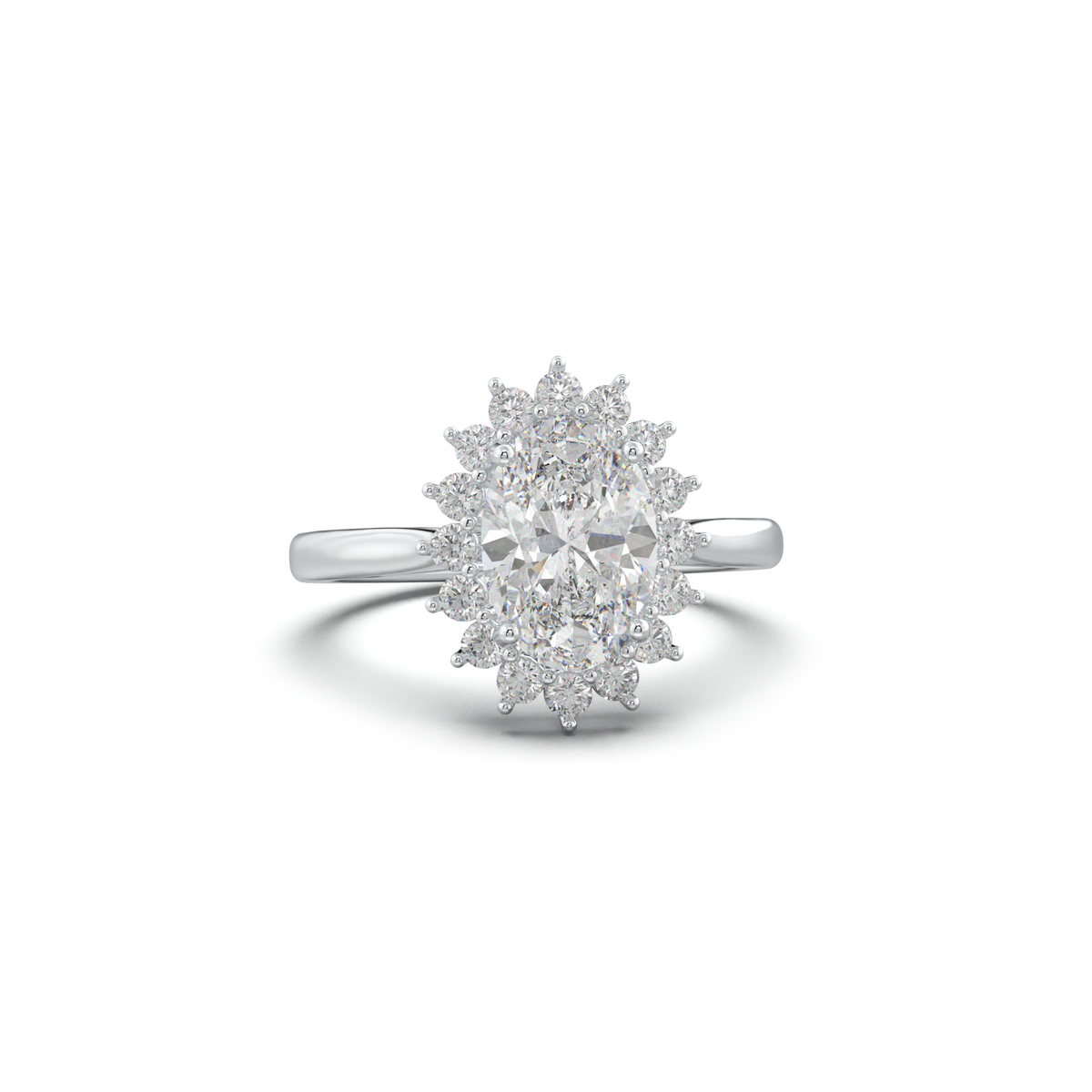 Oval Halo Engagement Ring