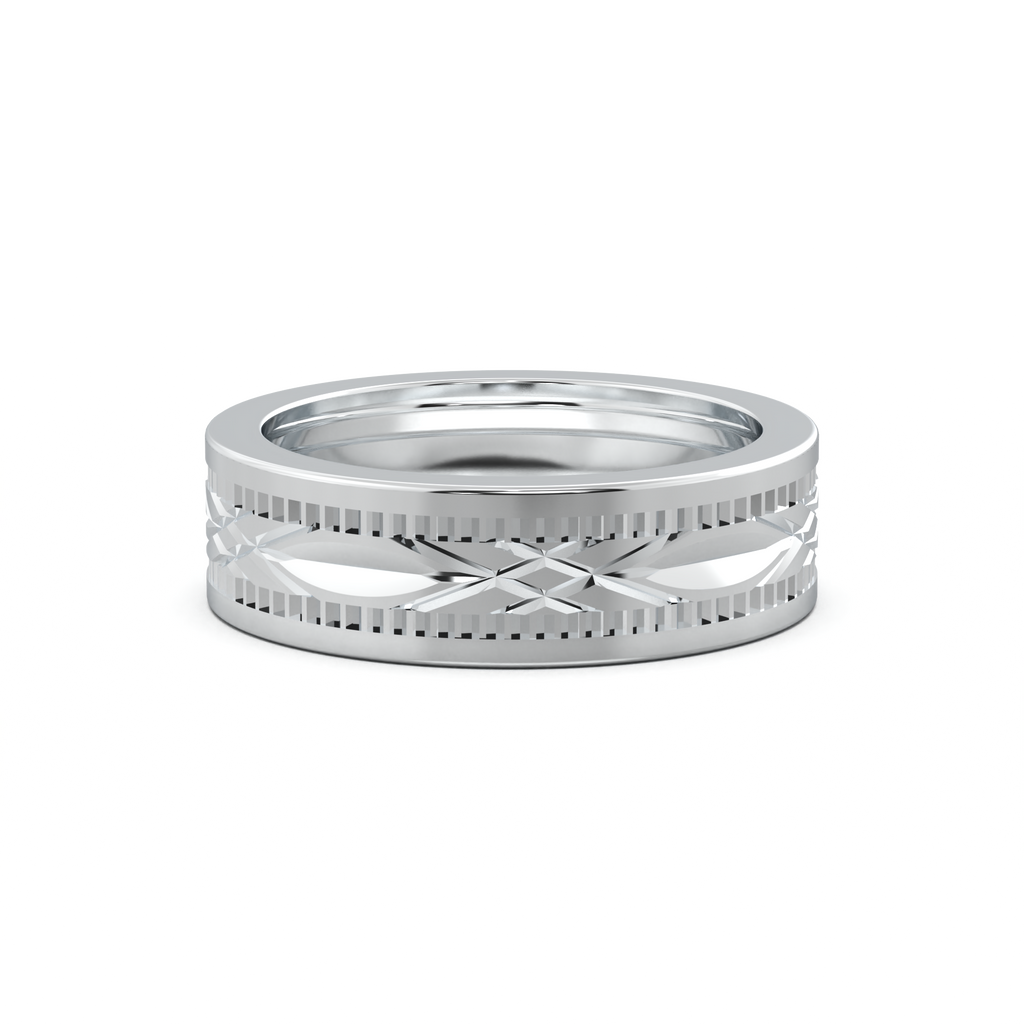 Engraved Geometric Men's Band