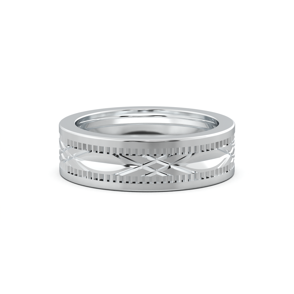 Engraved Geometric Men's Band