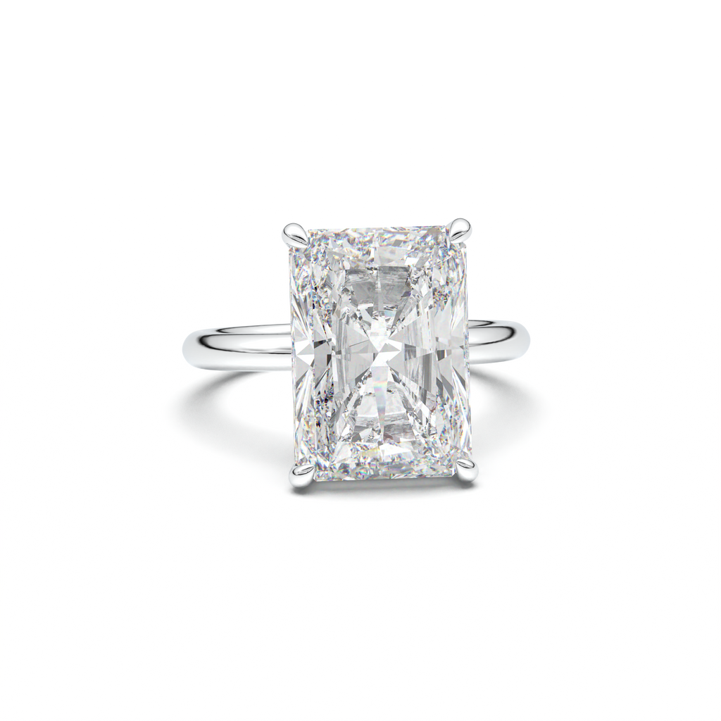 Radiant Solitaire Horseshoe Setting Engagement Ring