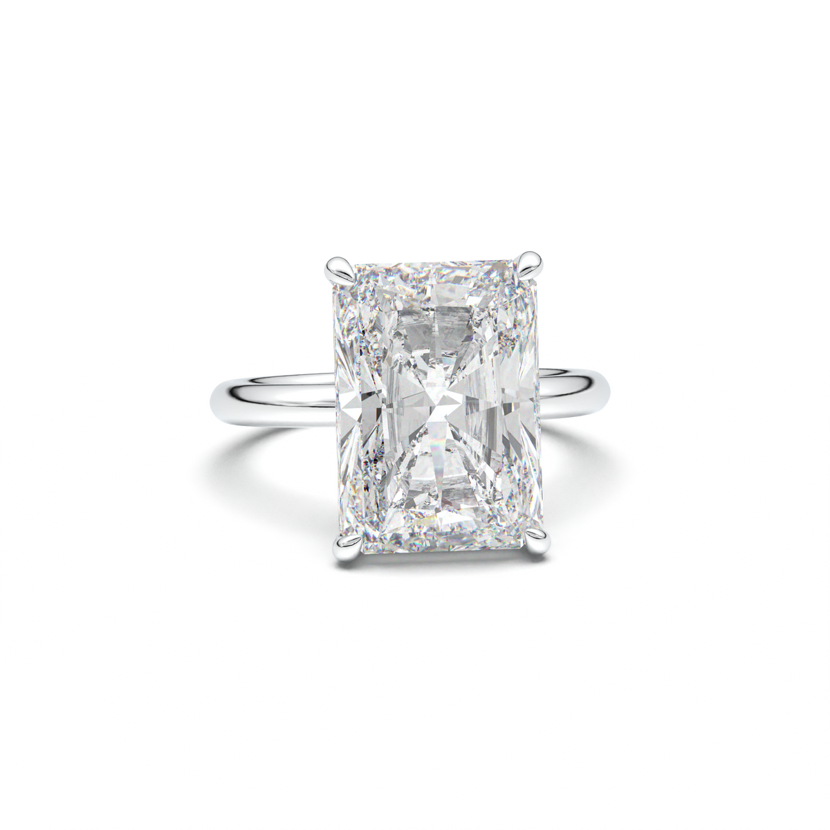 Radiant Solitaire Horseshoe Setting Engagement Ring