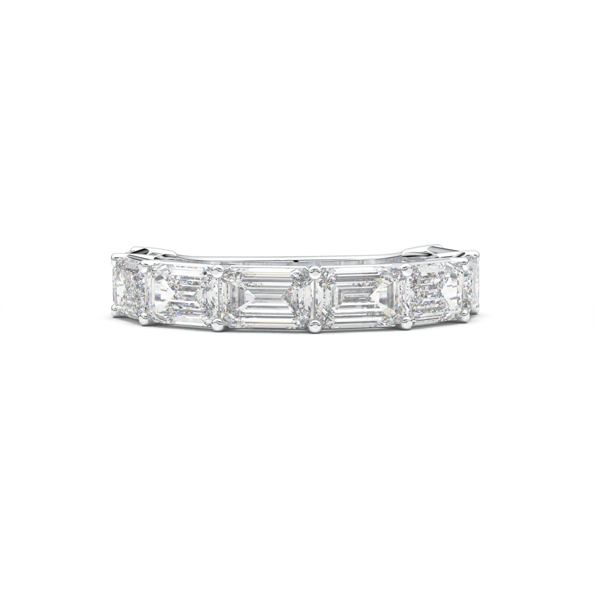 Emerald-Cut Six-Stone Wedding Band