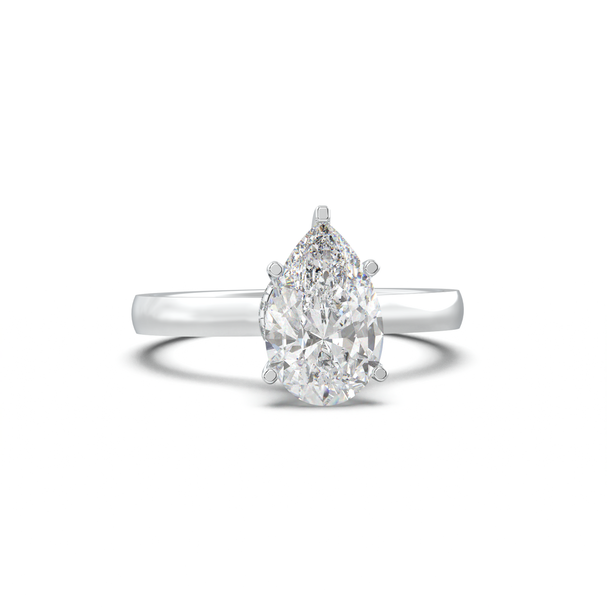 Round Hidden Halo Engagement Ring