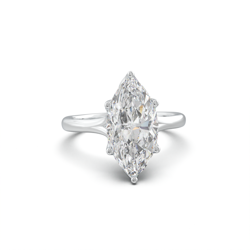 Marquise Solitaire with Hidden Diamond Accent