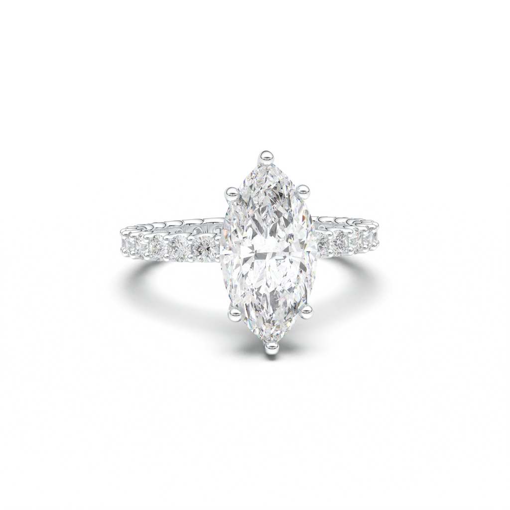 Marquise Pavé Engagement Ring