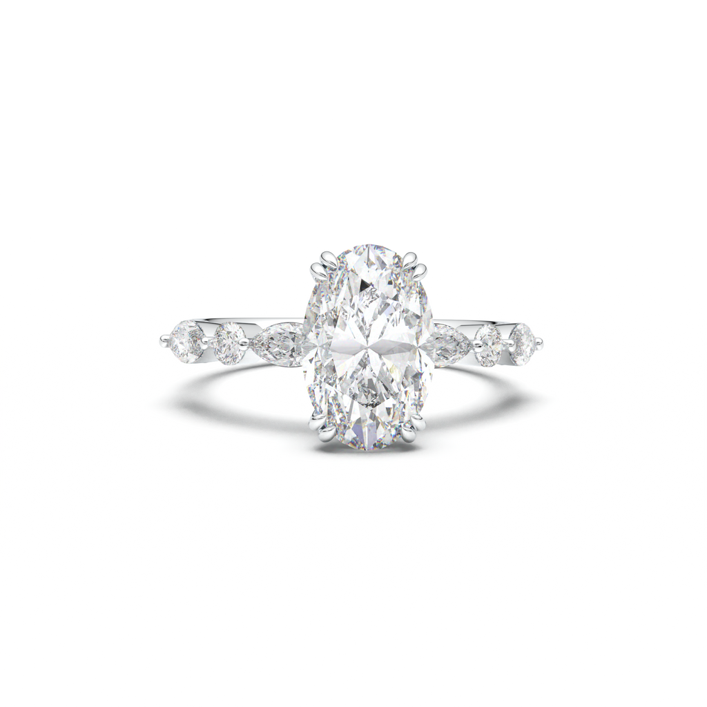 Oval Mixed-Shape Engagement Ring