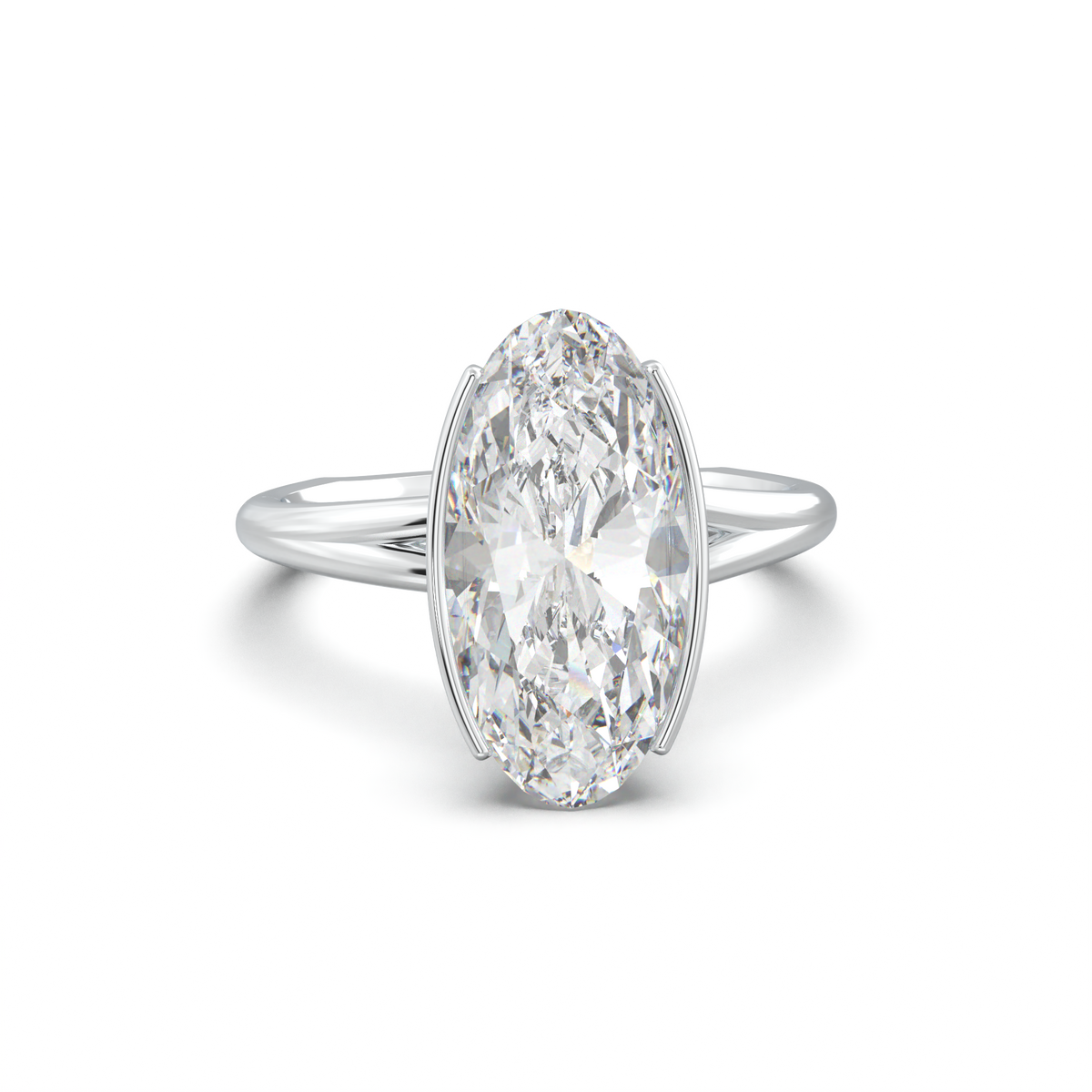 Moval Halo Pavé Engagement Ring