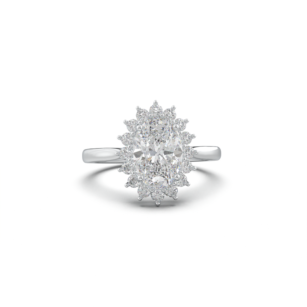 Oval Halo Engagement Ring