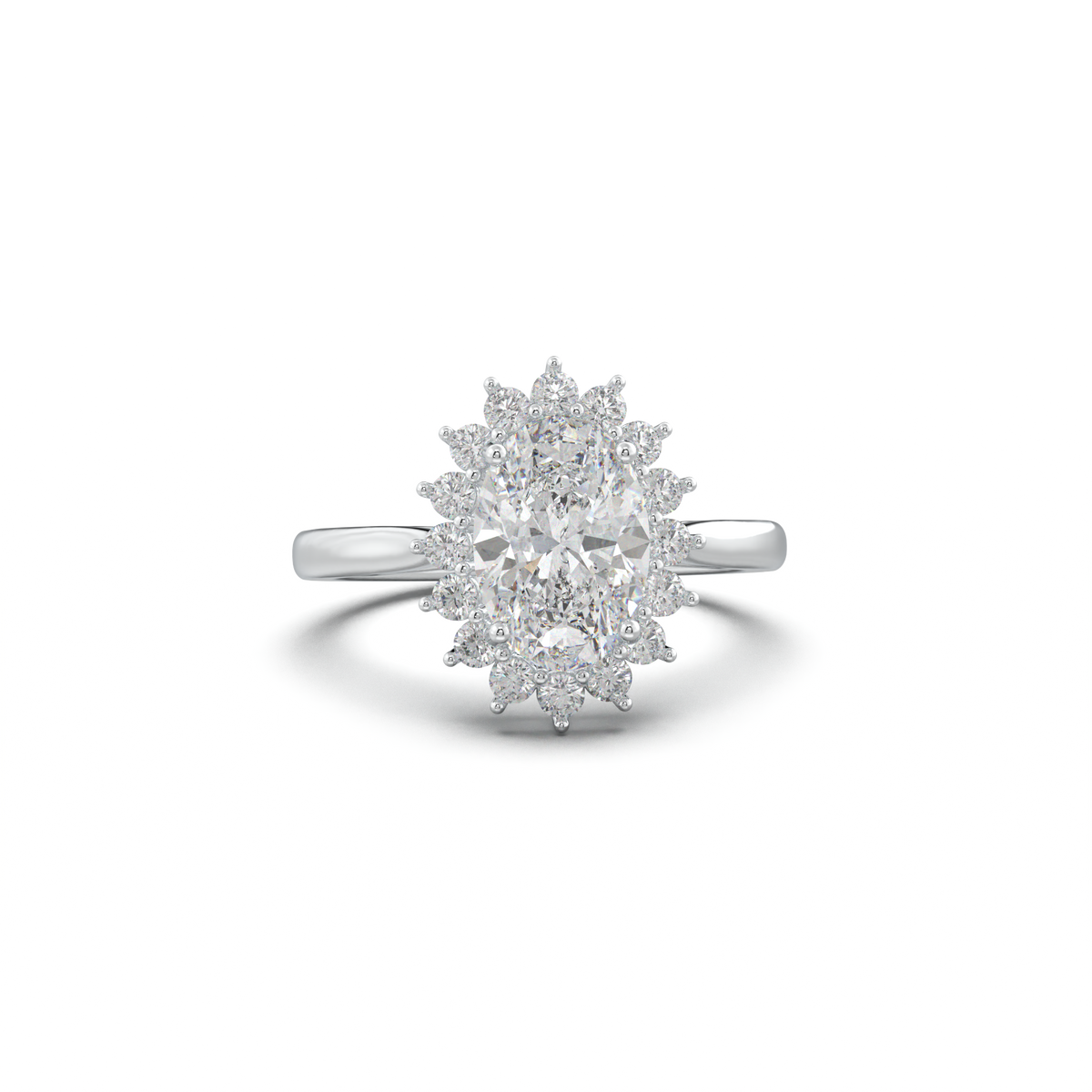 Oval Halo Engagement Ring